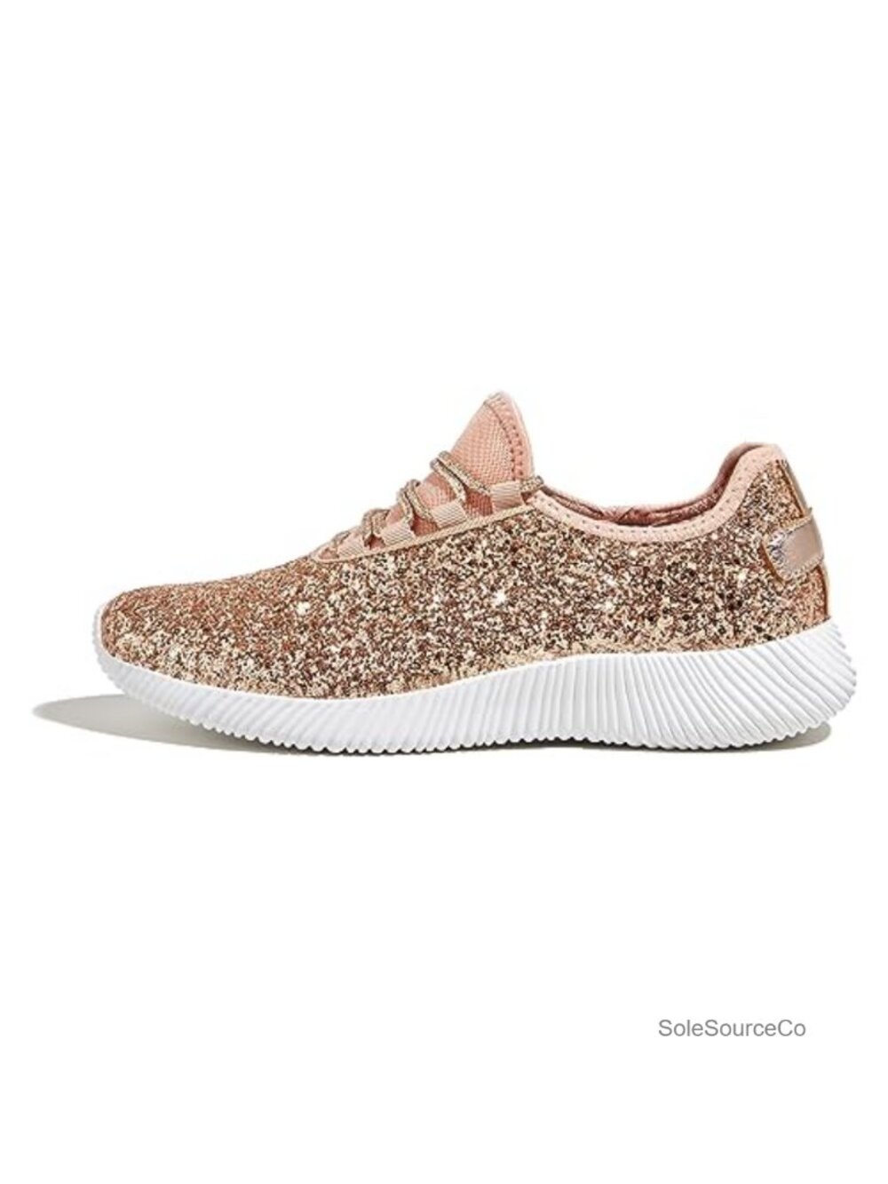 Glitter Slip On Walking Sneakers Lightweight Comfort
